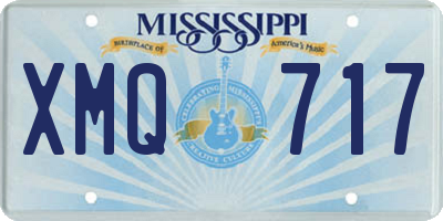 MS license plate XMQ717