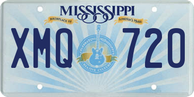 MS license plate XMQ720