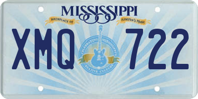 MS license plate XMQ722