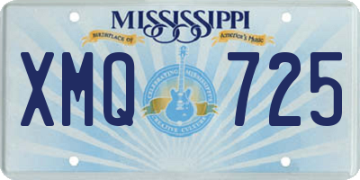 MS license plate XMQ725