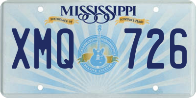 MS license plate XMQ726