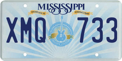 MS license plate XMQ733