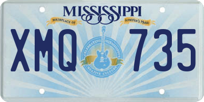 MS license plate XMQ735