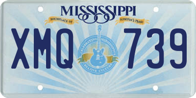MS license plate XMQ739