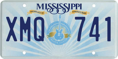 MS license plate XMQ741
