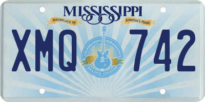 MS license plate XMQ742