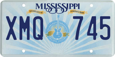 MS license plate XMQ745