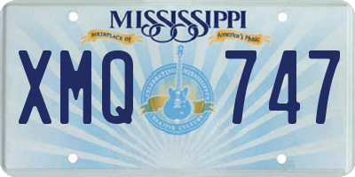 MS license plate XMQ747