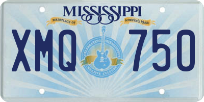 MS license plate XMQ750