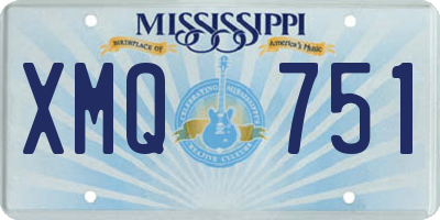 MS license plate XMQ751