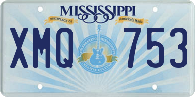 MS license plate XMQ753