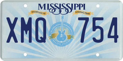 MS license plate XMQ754