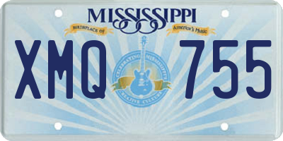 MS license plate XMQ755