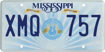 MS license plate XMQ757