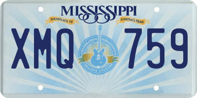 MS license plate XMQ759