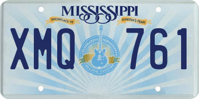 MS license plate XMQ761