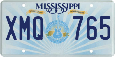 MS license plate XMQ765