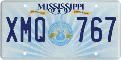 MS license plate XMQ767