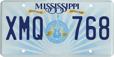 MS license plate XMQ768