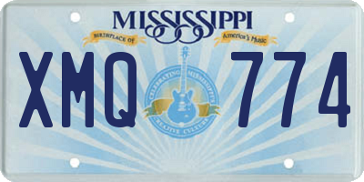 MS license plate XMQ774