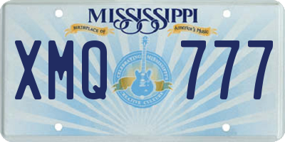 MS license plate XMQ777