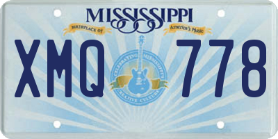 MS license plate XMQ778