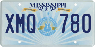 MS license plate XMQ780