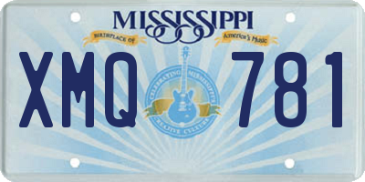 MS license plate XMQ781
