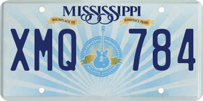 MS license plate XMQ784