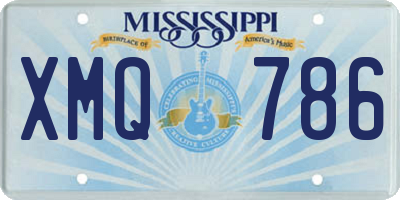 MS license plate XMQ786