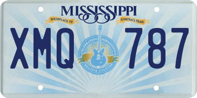 MS license plate XMQ787
