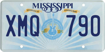 MS license plate XMQ790