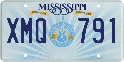 MS license plate XMQ791