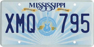 MS license plate XMQ795