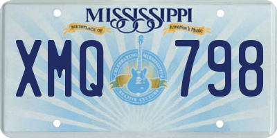 MS license plate XMQ798