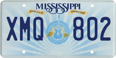 MS license plate XMQ802
