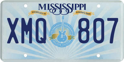 MS license plate XMQ807