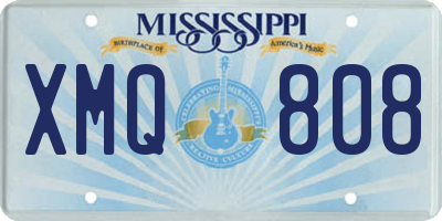 MS license plate XMQ808