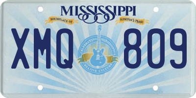 MS license plate XMQ809