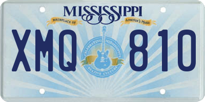MS license plate XMQ810