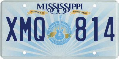 MS license plate XMQ814