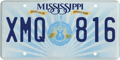 MS license plate XMQ816