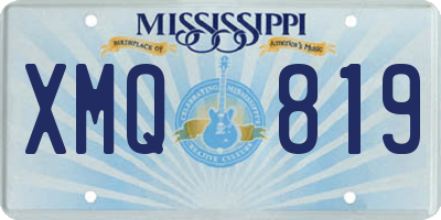 MS license plate XMQ819