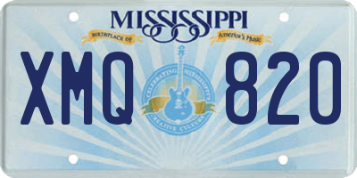 MS license plate XMQ820