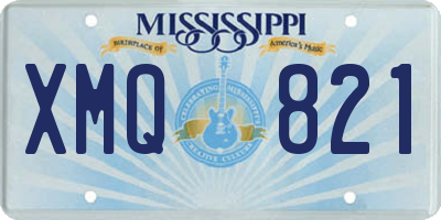 MS license plate XMQ821