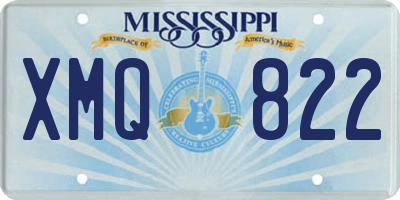 MS license plate XMQ822