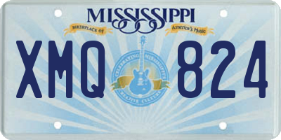 MS license plate XMQ824