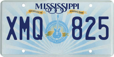 MS license plate XMQ825