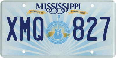 MS license plate XMQ827