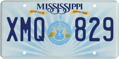 MS license plate XMQ829